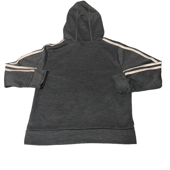 Adidas Hoodie Boys Small Gray Lightweight Athletic Activewear Pullover Casual - Picture 2 of 6